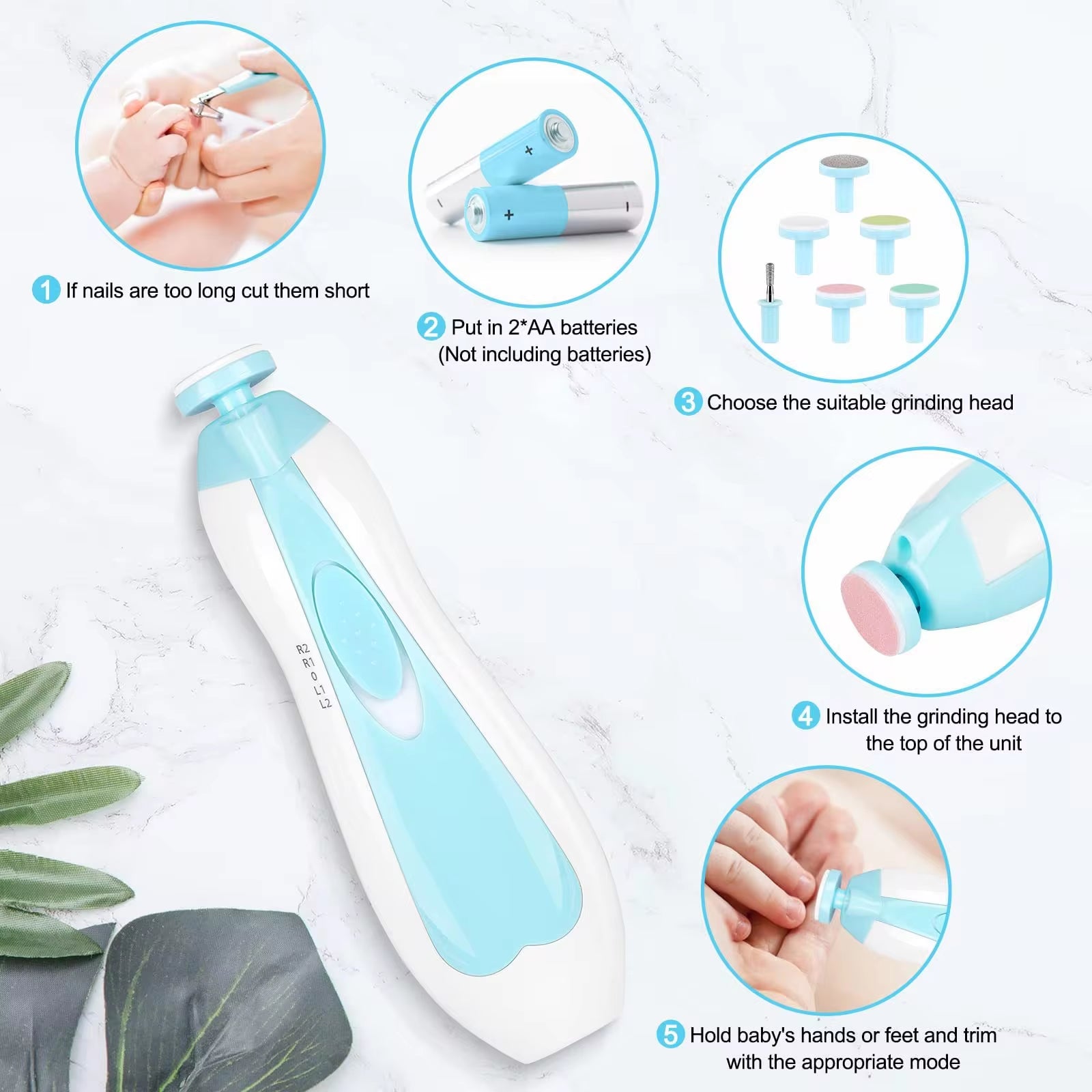 Multifunctional Baby Electric Nail Trimmer