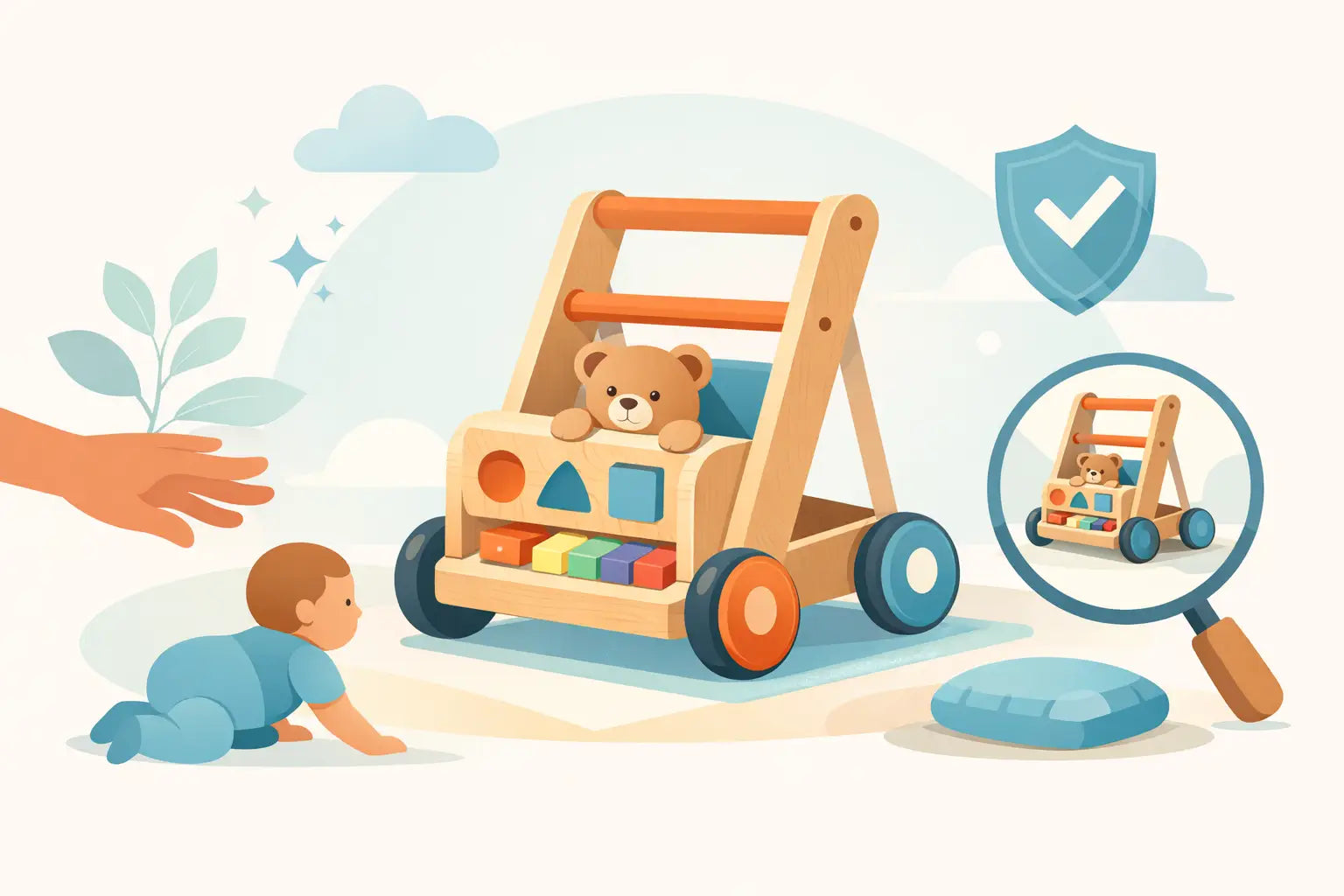 How to Choose a Wooden Baby Walker Safely
