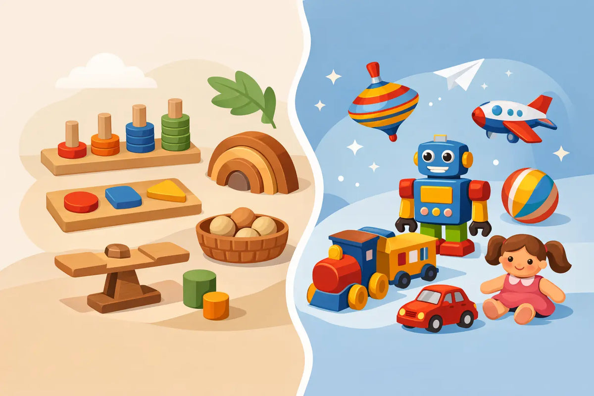 Montessori Versus Traditional Toys Compared