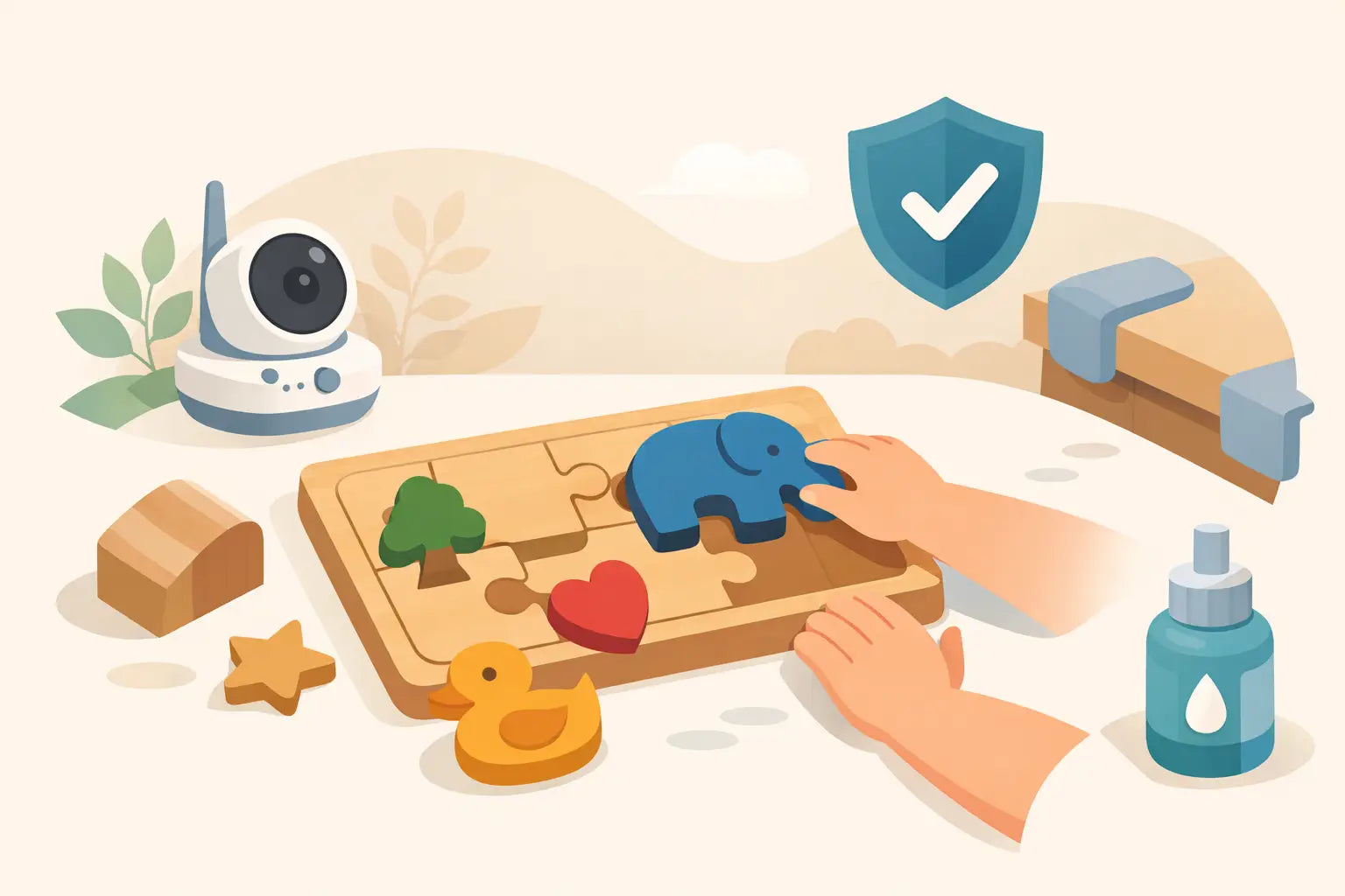 Wooden Puzzle Safety for Curious Little Hands