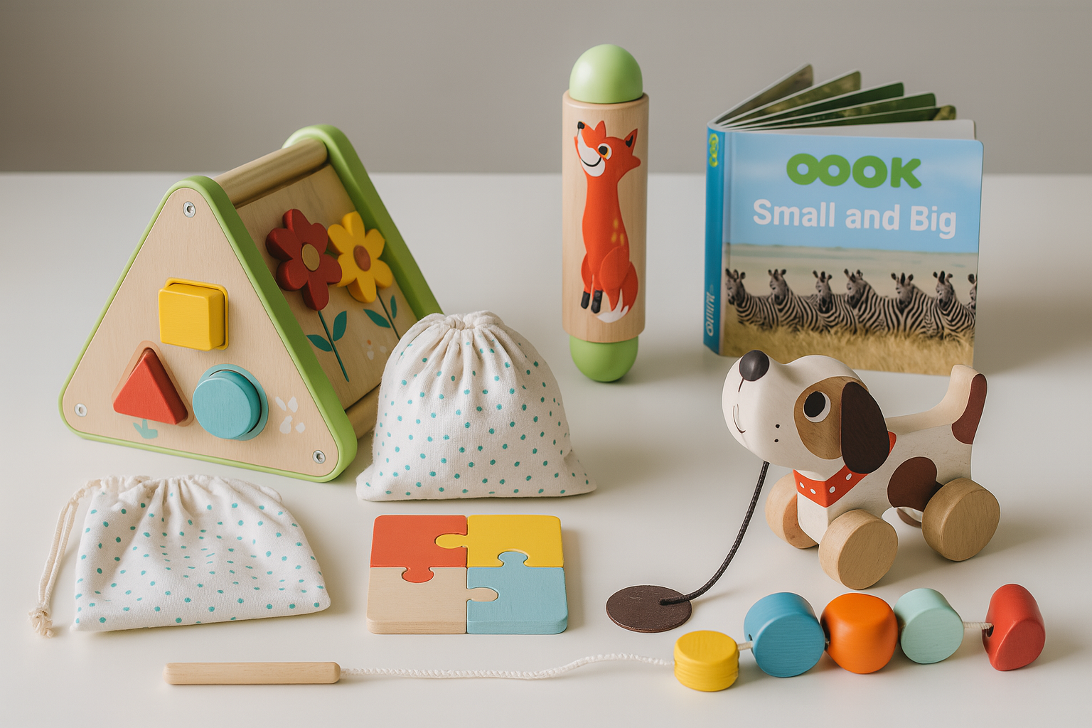 Wooden Montessori Educational Toy Box for Baby 19-24 Months