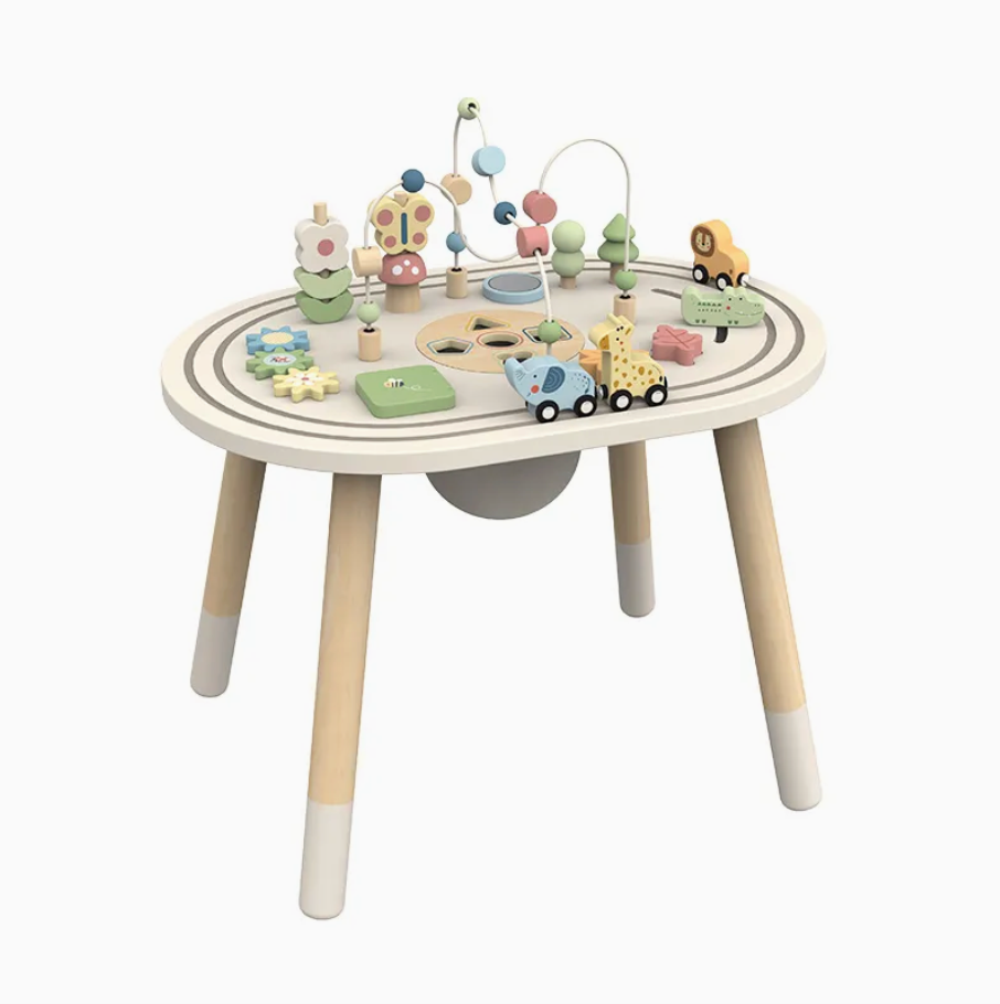 Wooden Activity Table | Animal & Shape Matching Maze Toy for Toddlers(Available only in Canberra)