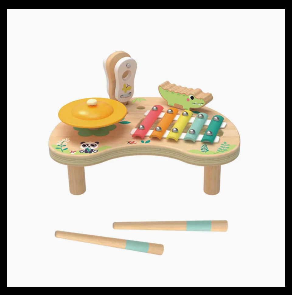 Wooden Musical Instruments Set – 6-in-1 Kids' Music Center