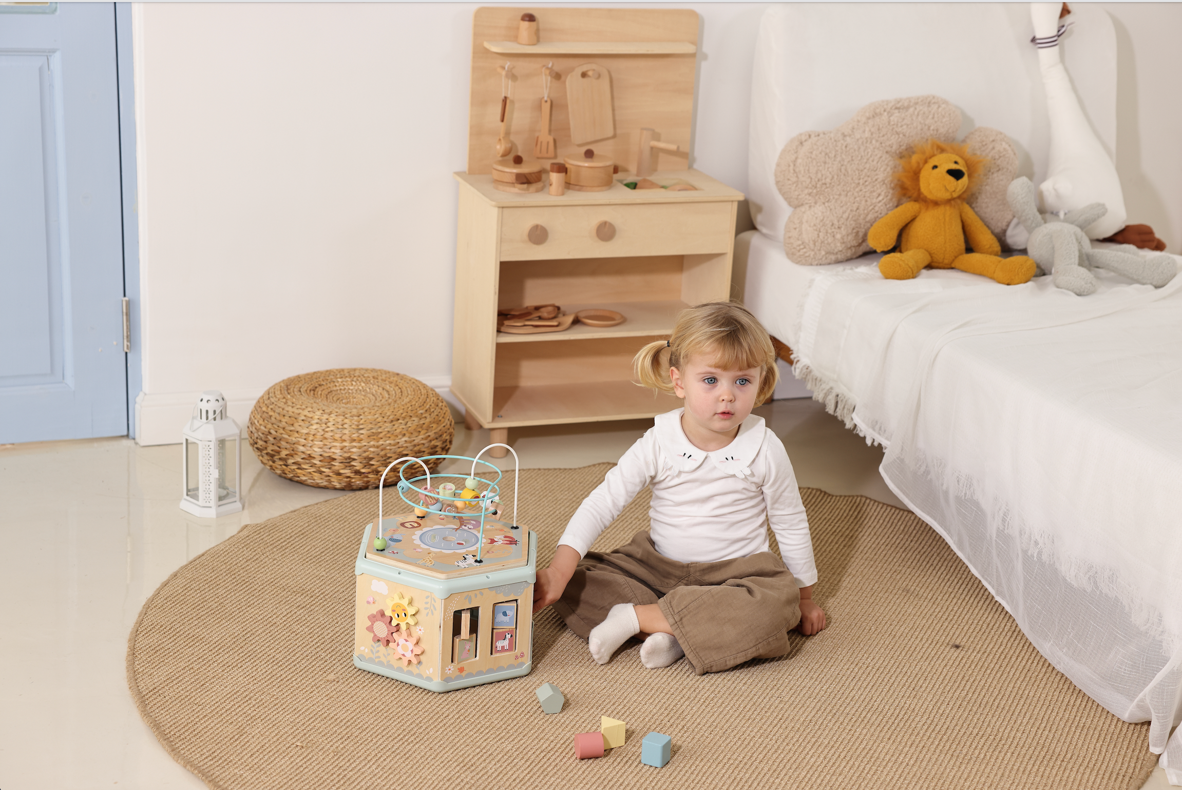 7-in-1 Montessori Activity Cube | Wooden Educational Toy for Toddlers