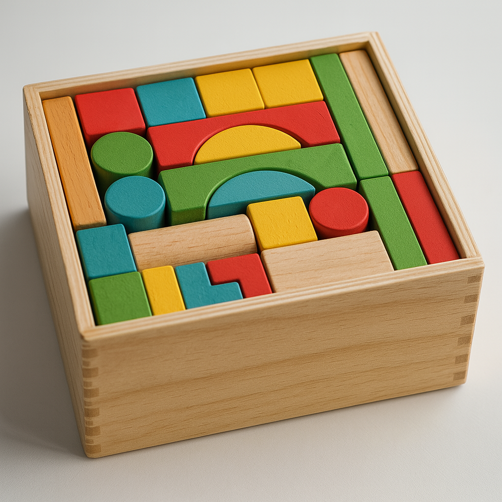 Eco Wooden Building Blocks 50pcs – Montessori Toy