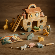 Noah's Ark Wooden Playset – Educational Toy – wooden toy by Crib & Crown