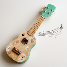 Wooden Ukulele for Toddlers – Montessori Music Toy – wooden toy by Crib & Crown